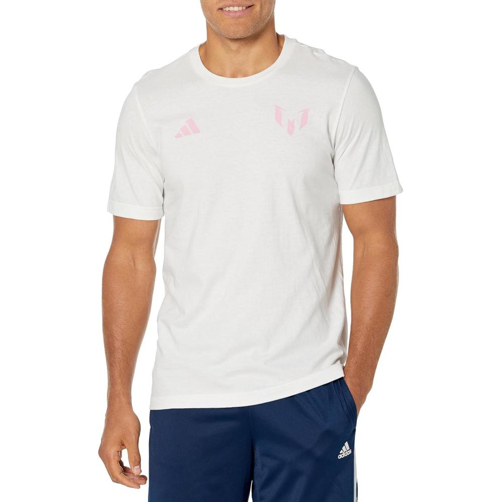 imageadidas Mens Messi Generic Short Sleeve TShirtWhiteInter Miami Cf