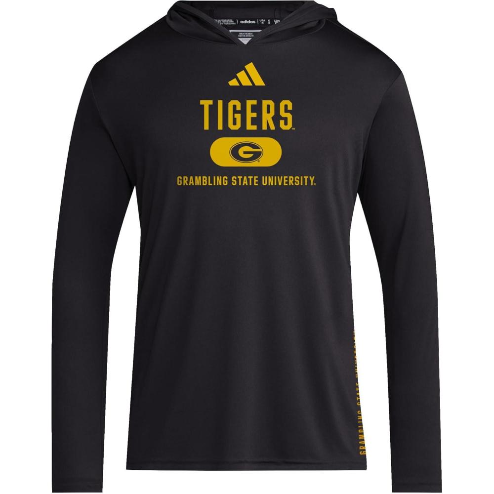 imageadidas Mens NCAA Designed for Training Team HoodieBlackTeam Collegiate GoldGrambling State Universtiy