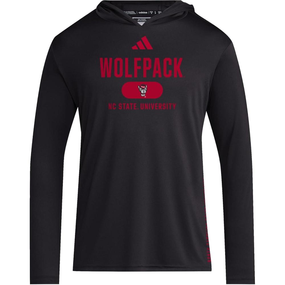 imageadidas Mens NCAA Designed for Training Team HoodieBlackTeam Power RedNorth Carolina State University