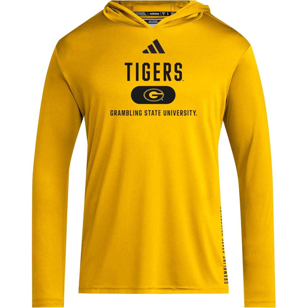 imageadidas Mens NCAA Designed for Training Team HoodieTeam Collegiate GoldBlackGrambling State Universtiy