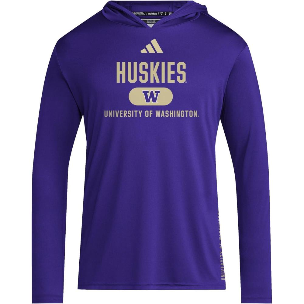 imageadidas Mens NCAA Designed for Training Team HoodieTeam Collegiate PurpleTeam SandUniversity of Washington