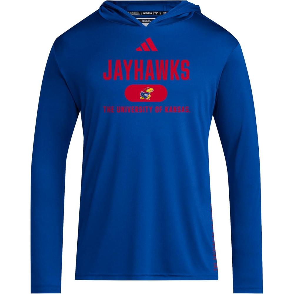imageadidas Mens NCAA Designed for Training Team HoodieTeam Royal BlueTeam Power RedNcaa Kansas