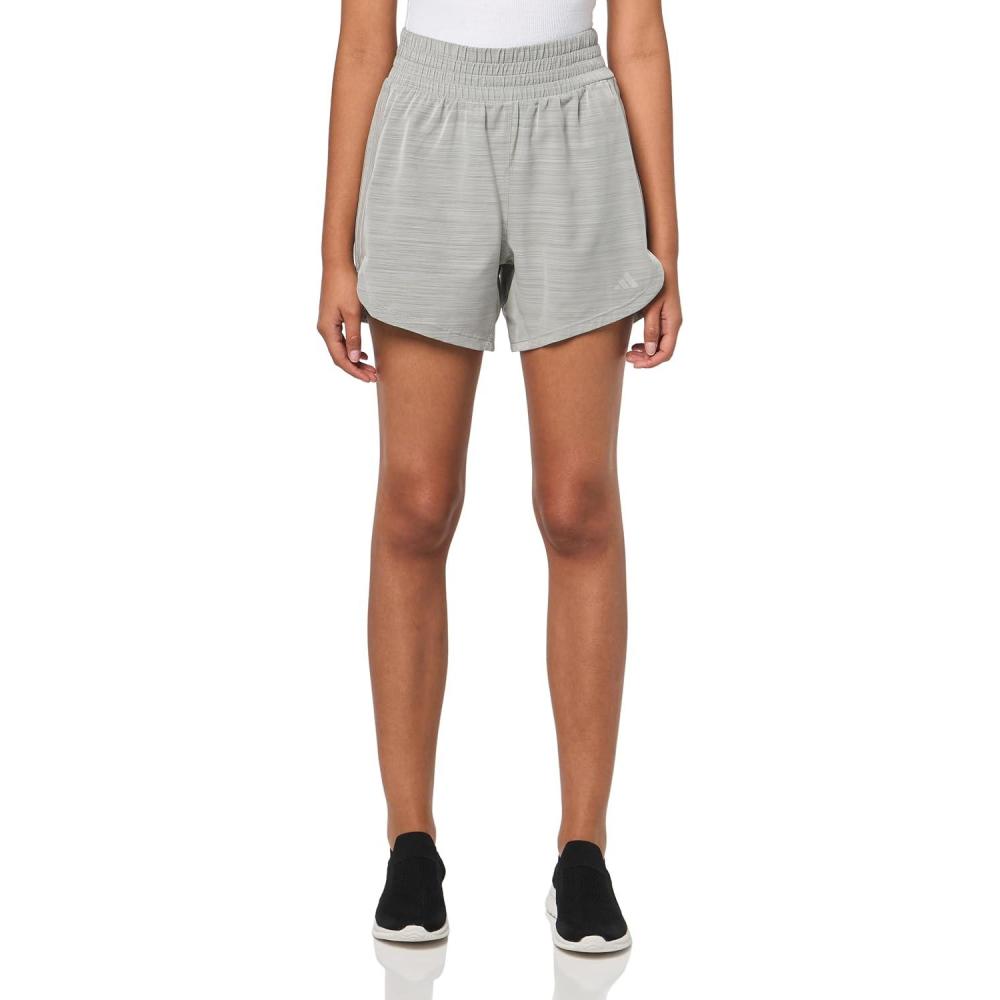 imageadidas Womens Pacer Training 3Stripes Woven HighRise ShortsSolid Grey