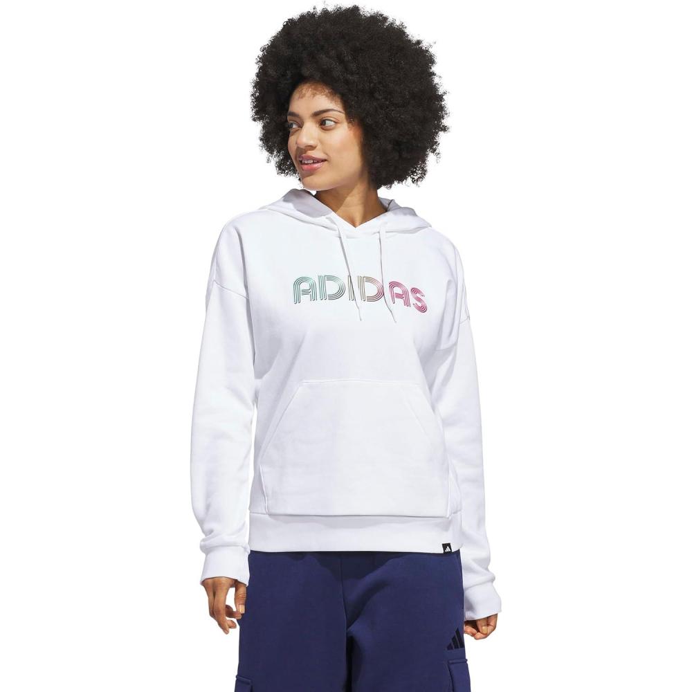 imageadidas Womens Wordmark Graphic HoodieWhite