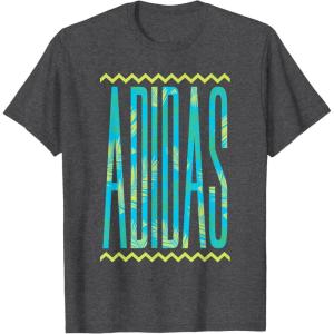 adidas Badge of Sport Statement Tropical 90s Graphic T-Shirt(Dark Heather Grey)