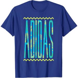adidas Badge of Sport Statement Tropical 90s Graphic T-Shirt(Royal Blue)