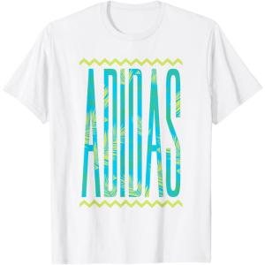adidas Badge of Sport Statement Tropical 90s Graphic T-Shirt(White)