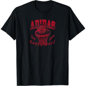 adidas Badge of Sport World Hoops Graphic T-Shirt(Black)