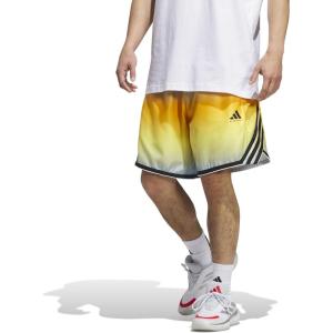 adidas Men’s Crazylite All Over Printed Basketball Shorts(Crew Yellow/Clear Sky)