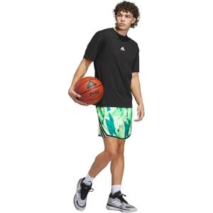 adidas Men’s Crazylite All Over Printed Basketball Shorts(Green Spark/Black)