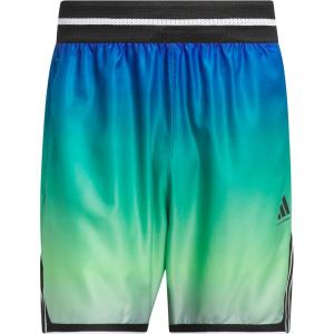 adidas Men’s Crazylite All Over Printed Basketball Shorts(Lime Burst/Pure Teal)