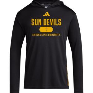 adidas Men’s NCAA Designed for Training Team Hoodie(Black/Team Collegiate Gold/Arizona State University)