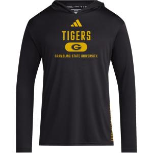 adidas Men’s NCAA Designed for Training Team Hoodie(Black/Team Collegiate Gold/Grambling State Universtiy)