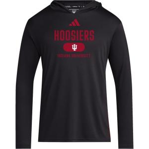 adidas Men’s NCAA Designed for Training Team Hoodie(Black/Team Victory Red/Team Victory Red/Indiana University)