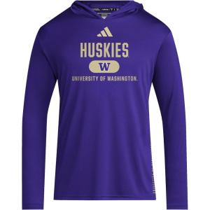 adidas Men’s NCAA Designed for Training Team Hoodie(Team Collegiate Purple/Team Sand/University of Washington)