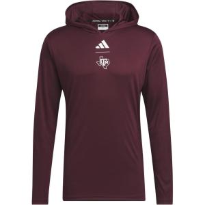 adidas Men’s NCAA Designed for Training Team Hoodie(Team Maroon/Texas A&m)