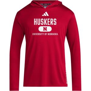adidas Men’s NCAA Designed for Training Team Hoodie(Team Power Red/White/Ncaa Nebraska)