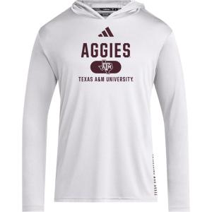 adidas Men’s NCAA Designed for Training Team Hoodie(White/Team Maroon/Team Maroon/Texas A&m)