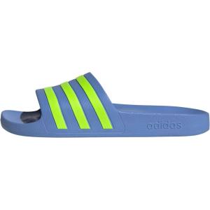 adidas Unisex Adult Adilette Aqua Slide Sandal(Blue Fusion/Lucid Lemon/Blue Fusion)