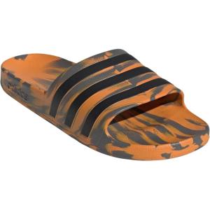 adidas Unisex Adult Adilette Aqua Slide Sandal(Charcoal/Core Black/Focus Orange)
