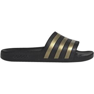 adidas Unisex Adult Adilette Aqua Slide Sandal(Core Black/Gold Metallic/Core Black)