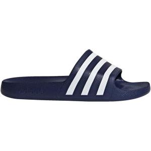 adidas Unisex Adult Adilette Aqua Slide Sandal(Dark Blue/White/Dark Blue)