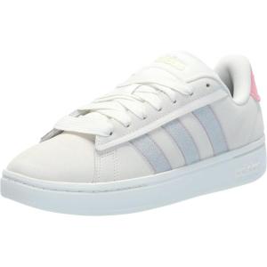 adidas Womens Grand Court Alpha 00s(Off White/Silver Metallic/Semi Pink Spark)
