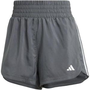 adidas Women’s Pacer Training 3-Stripes Woven High-Rise Shorts(Grey Six / White)