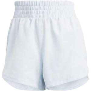 adidas Women’s Pacer Training 3-Stripes Woven High-Rise Shorts(Halo Blue)
