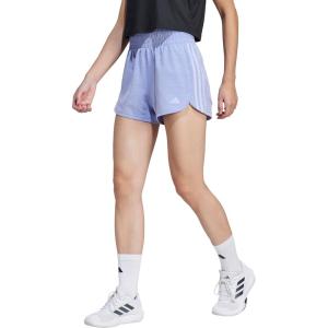 adidas Women’s Pacer Training 3-Stripes Woven High-Rise Shorts(Violet Tone Melange/Violet Tone)