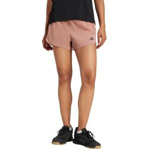 adidas Women’s Pacer Training 3-Stripes Woven High-Rise Shorts(Warm Clay/Black)