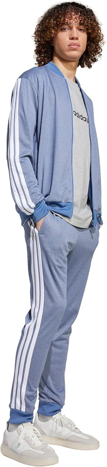 imageAdidas Mens Tricot Melange Track PantsDark Blue Melange