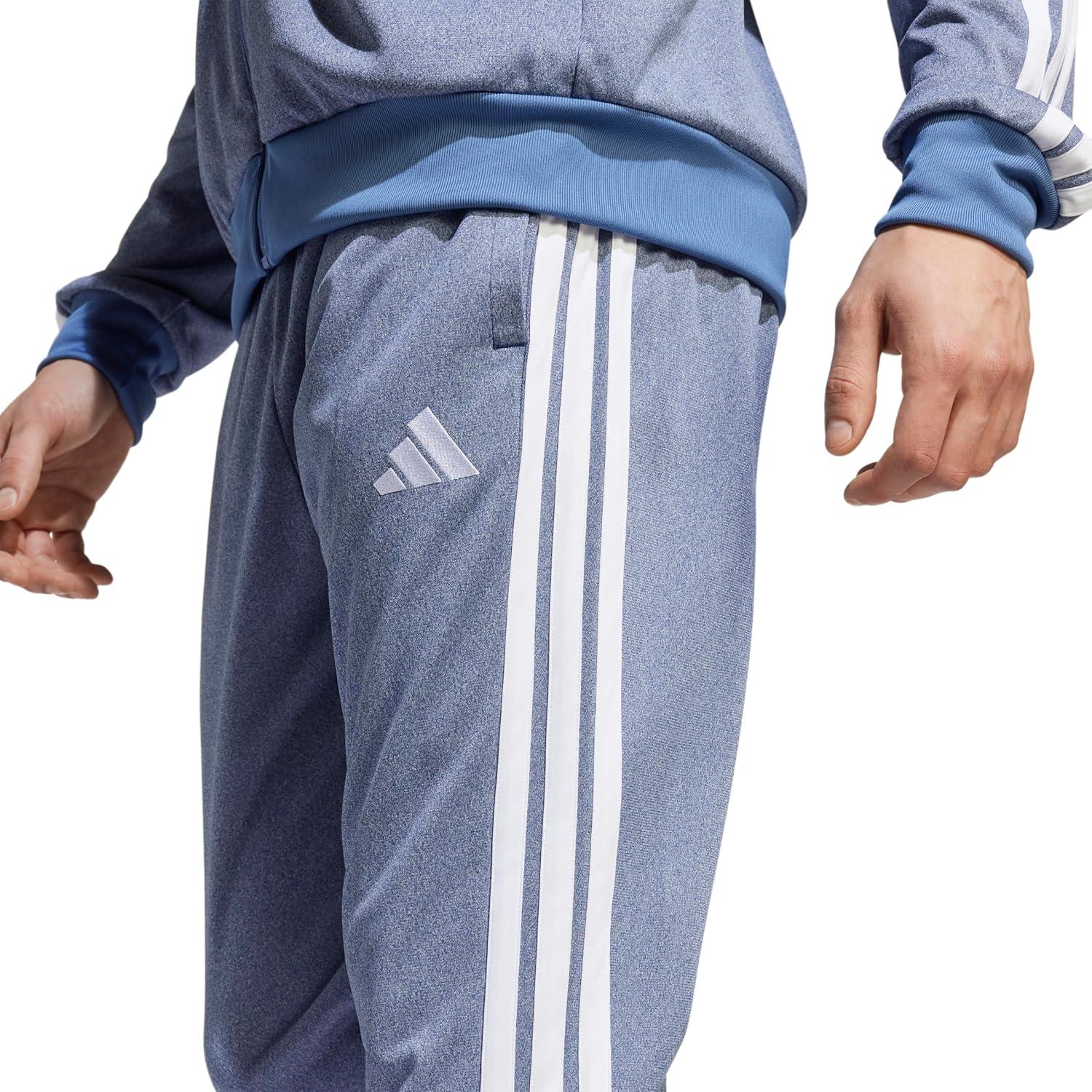 imageAdidas Mens Tricot Melange Track PantsDark Blue Melange