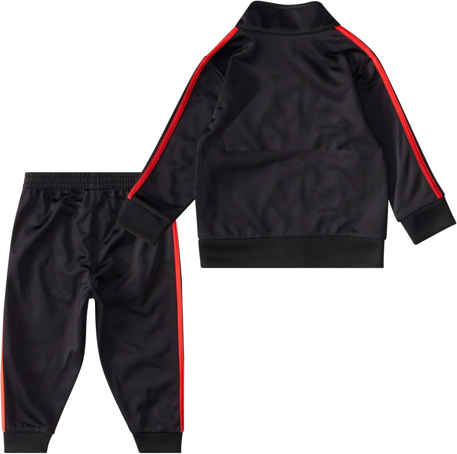 imageadidas Boys 2 Piece Classic Tricot Track SetBlack With Bright Red