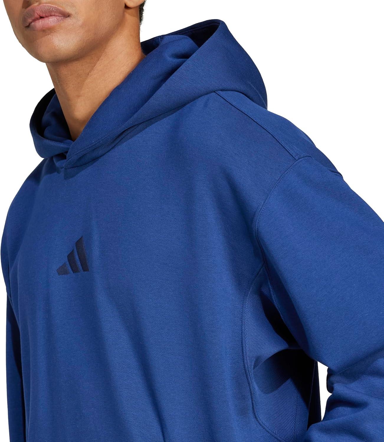imageadidas Mens All Szn Fleece Loose HoodieDark Blue