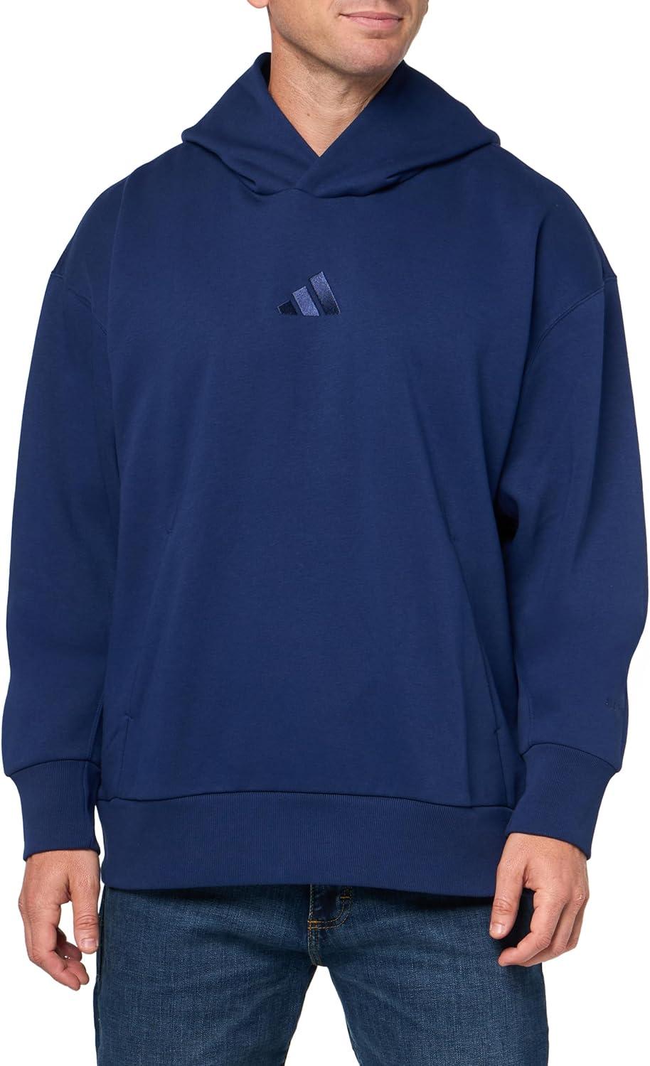 imageadidas Mens All Szn Fleece Loose HoodieDark Blue