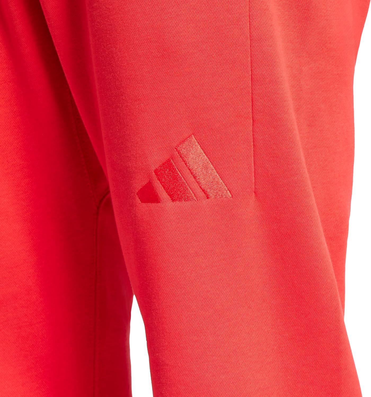 imageadidas Mens All Szn Fleece Regular Tapered PantsPure Ruby