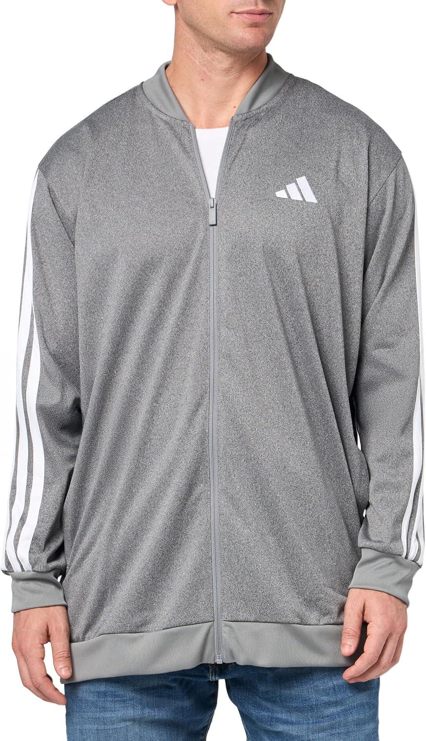 imageadidas Mens Size Tricot Track TopBlack Melange