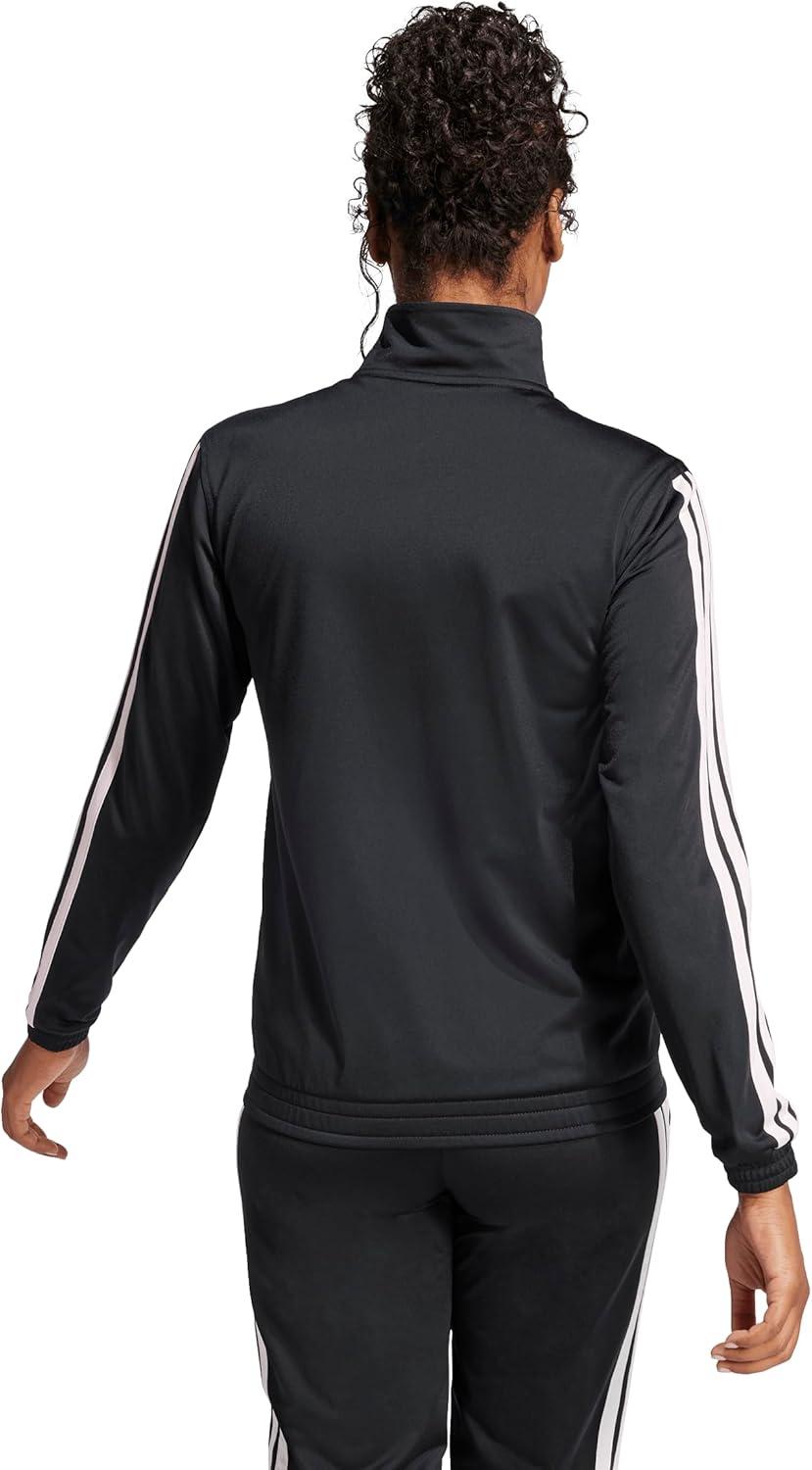imageadidas Originals Womens Tricot 3Stripes Track Top SweatshirtBlackClear Pink