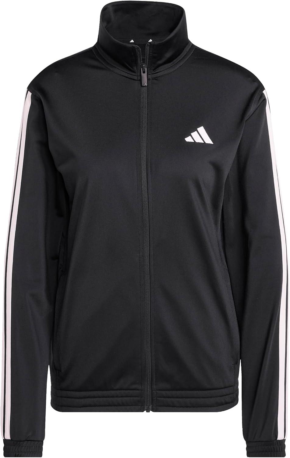 imageadidas Originals Womens Tricot 3Stripes Track Top SweatshirtBlackClear Pink