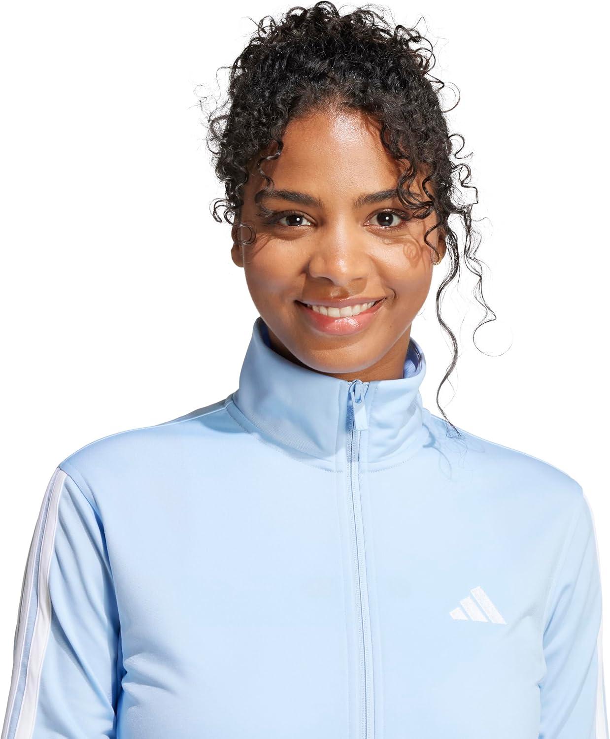 imageadidas Originals Womens Tricot 3Stripes Track Top SweatshirtBlueWhite