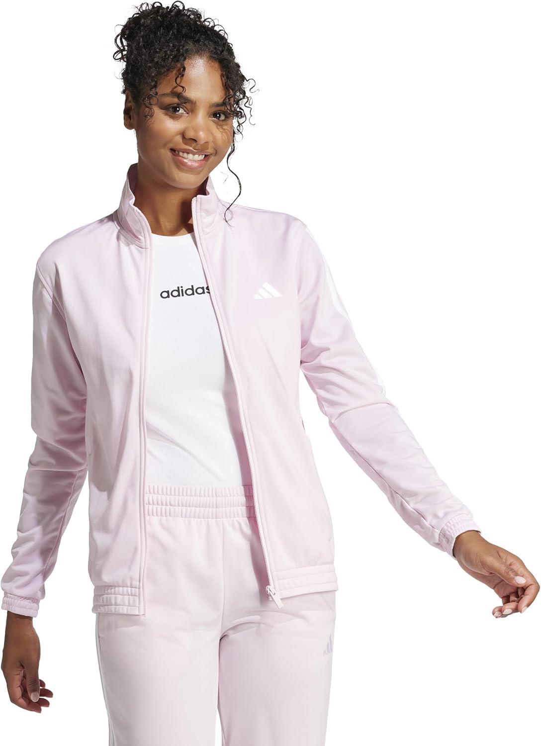 imageadidas Originals Womens Tricot 3Stripes Track Top SweatshirtClear Pink