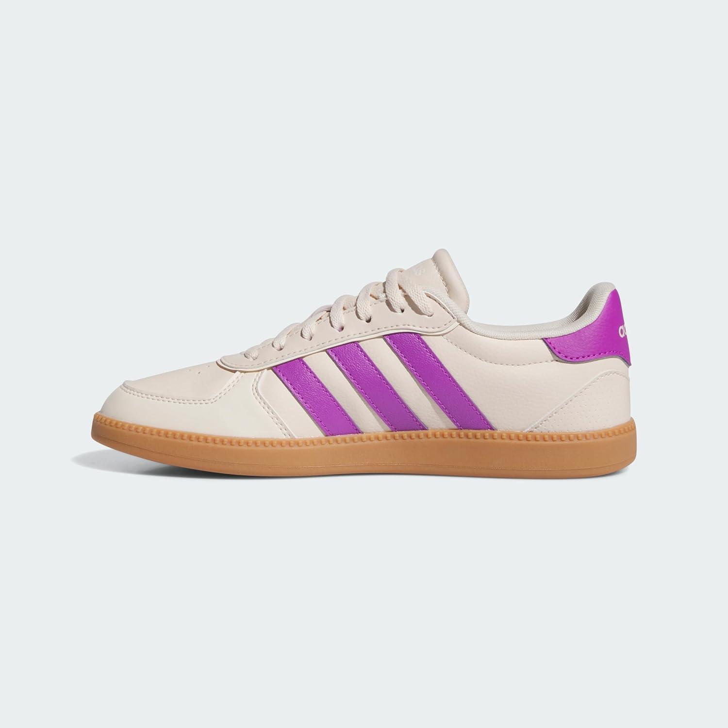 imageadidas Womens Breaknet Sleek SneakerHalo Ivory Purple Burst Wonder White