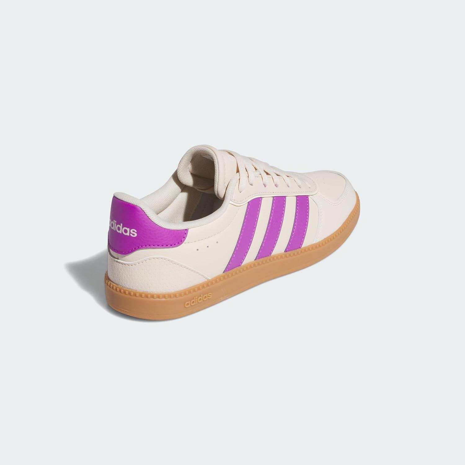 imageadidas Womens Breaknet Sleek SneakerHalo Ivory Purple Burst Wonder White