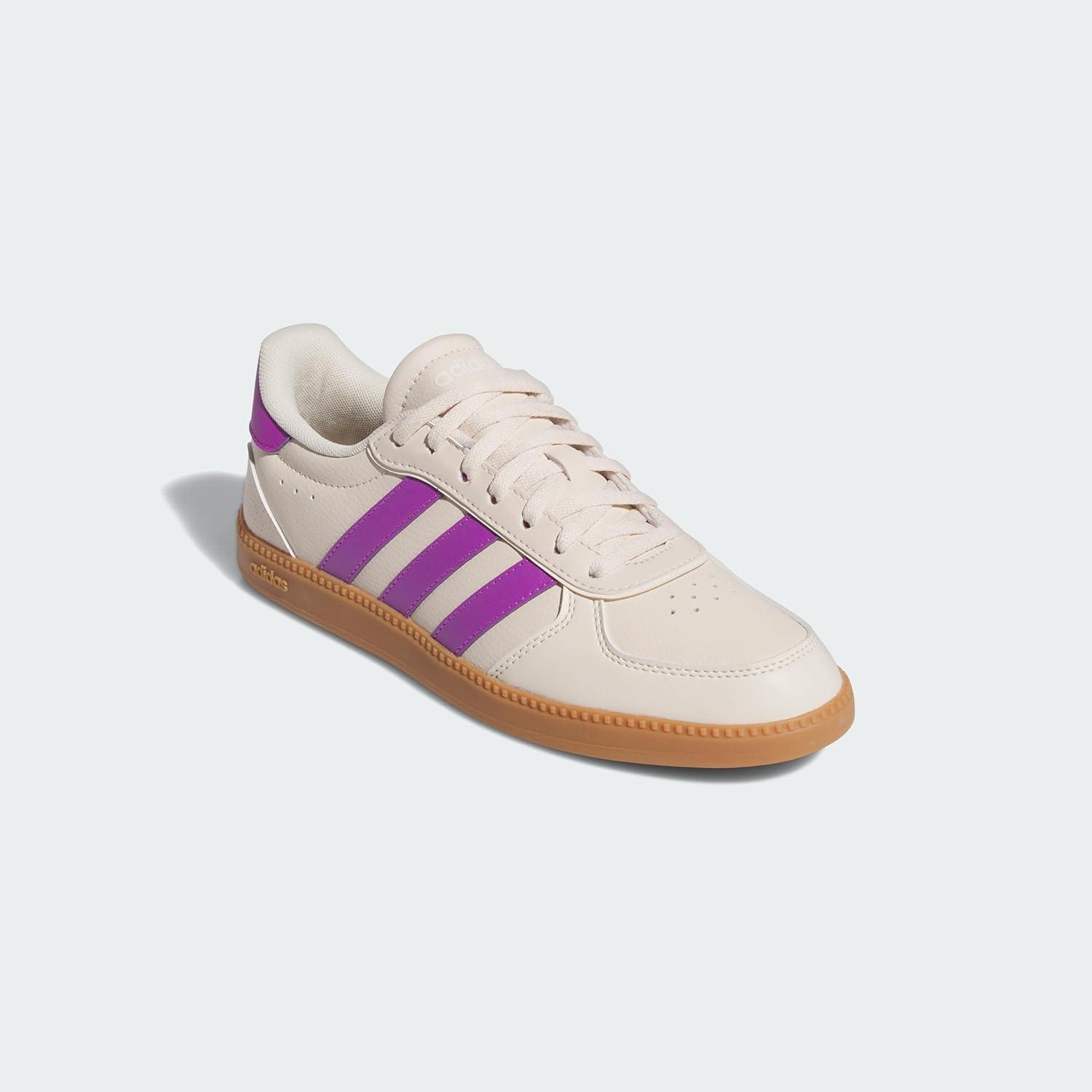 imageadidas Womens Breaknet Sleek SneakerHalo Ivory Purple Burst Wonder White