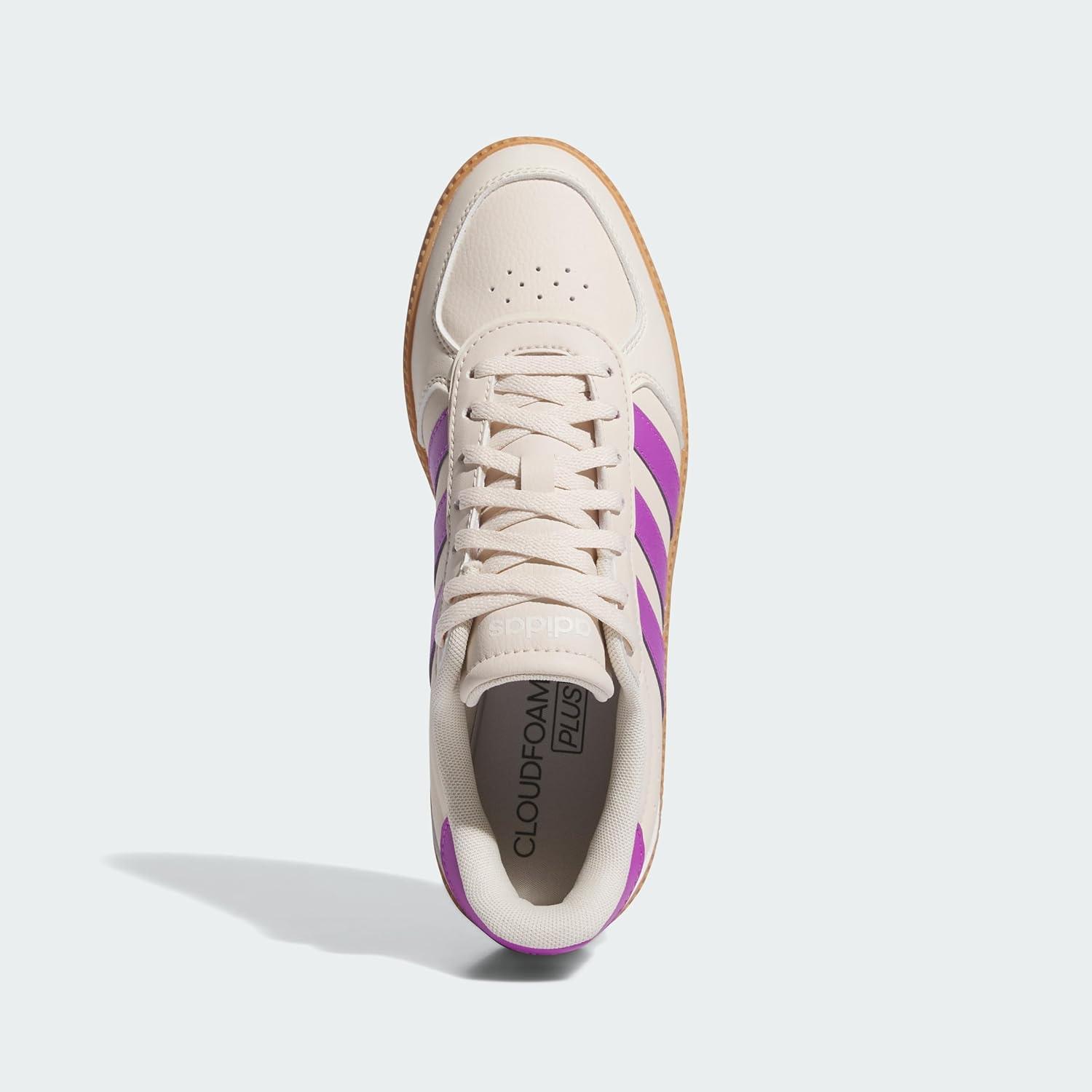 imageadidas Womens Breaknet Sleek SneakerHalo Ivory Purple Burst Wonder White