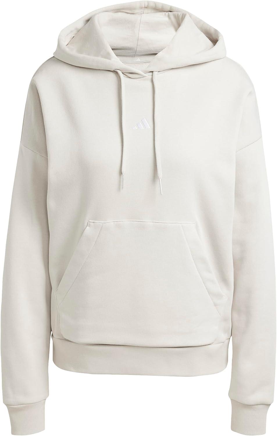 imageadidas Womens Essentials Small Logo Feelcozy HoodieWonder AluminaWhite