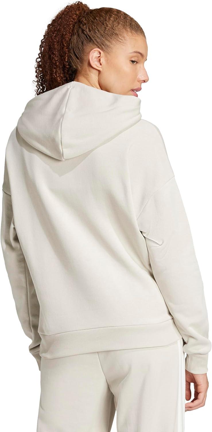 imageadidas Womens Essentials Small Logo Feelcozy HoodieWonder AluminaWhite