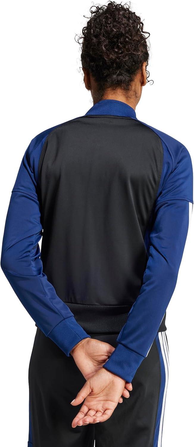 imageadidas Womens Tricot 3Stripes Fashion Track TopBlackDark Blue