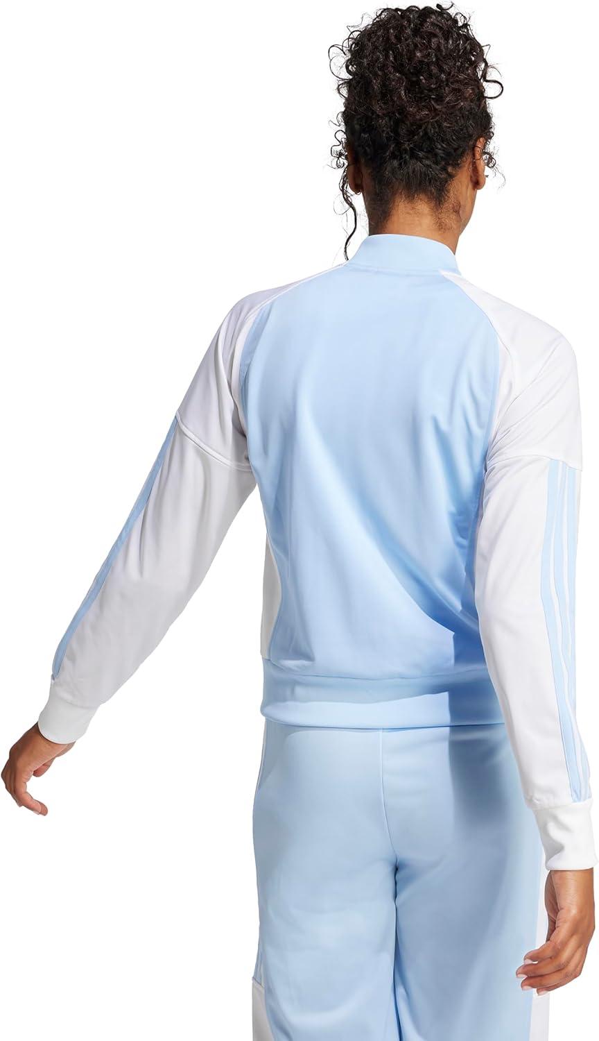 imageadidas Womens Tricot 3Stripes Fashion Track TopBlueWhite